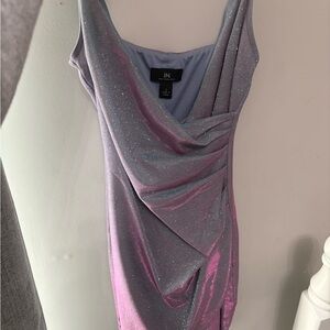 I.N. San Francisco Shimmering Purple and Pink Mini Dress